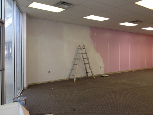 The pink walls are going, going...